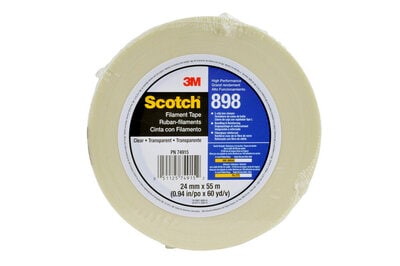 Scotch(R) Filament Tape 898 Clear, 24 mm x 55 m