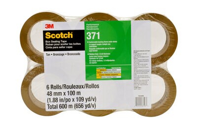 Scotch (R) Performance Box Sealing Tape 371 Tan