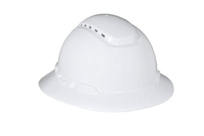 White Vented Full Brim H-800 Hard Hat