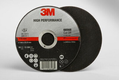 3M(TM) High Performance Cut-Off Whl T1,(66568) 4.5x.045x7/8in