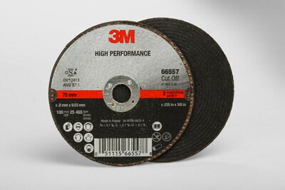 3M(TM) High Performance Cut-Off Whl T1,(66557) 3x.035x3/8in