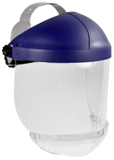 3M(TM) Ratchet Headgear with Clear Chin Protector HCP8, Head and