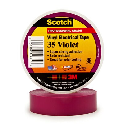 3M(TM) Scotch(R) Vinyl Electrical Tape 35, new packaging, Violet