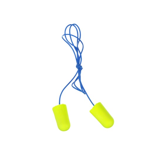 3M EAR EARsoft Yellow Neons (Large) corded earplugs