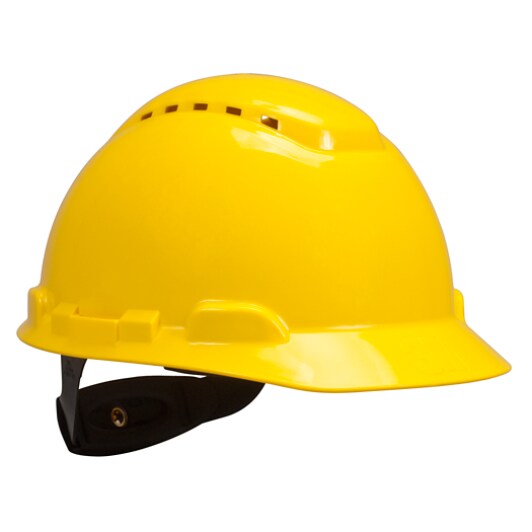 3M(TM) Hard Hat H-702V-UV Vented, Yellow 4-Pt Ratchet Sus.