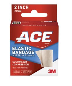 ACE(TM) Brand Elastic Bandage with Hook Closure, 2 in roll