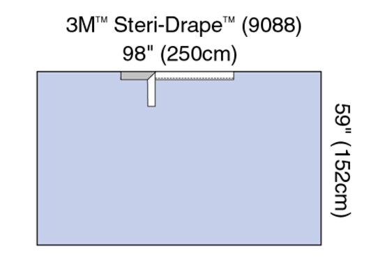 Adhesive Towel Drape 3M Absorbent impervious material Illus 9088