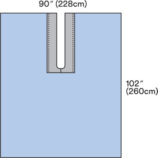 Steri-Drape Adhesive Split Sheet U-slot aperture Illus 9045
