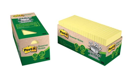 654R-24CP-CY Post-it (R) Greener Notes Cabinet Pack