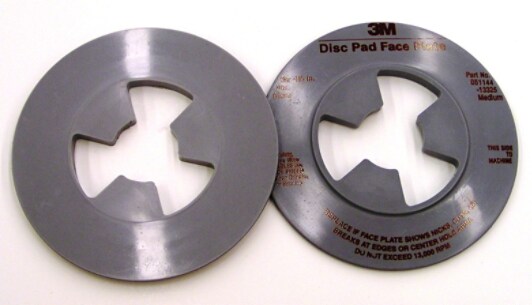 3M(TM) Disc Pad Face Plate 13325, 4-1/2 in Medium Gray