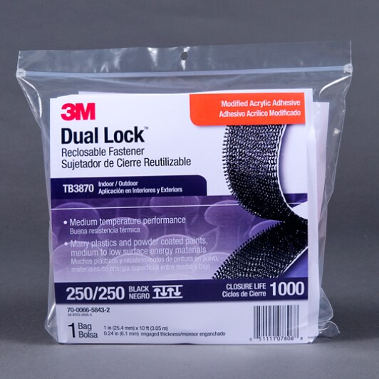 3M Dual Lock Reclosable Fastener TB3870 Trial Bag