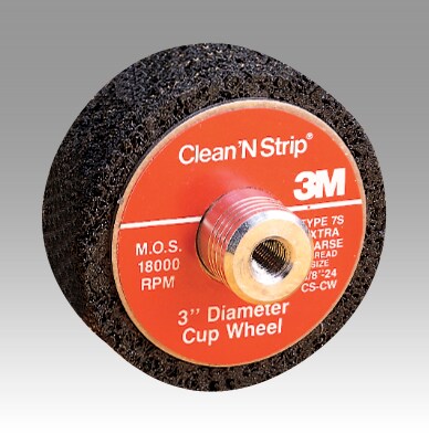 Scotch-Brite(TM) Clean and Strip Cup Wheel, 3 in x 3/8-24 7S XCS