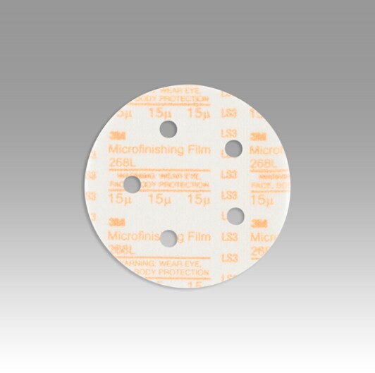 3M(TM) Hookit(TM) MFF T-D D/F Disc 268L, 5xNH 5 Holes 15 Mic