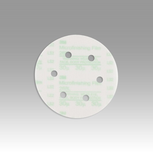 3M(TM) Hookit(TM) MFF T-D D/F Disc 268L, 6xNH 6 Holes 30 Mic