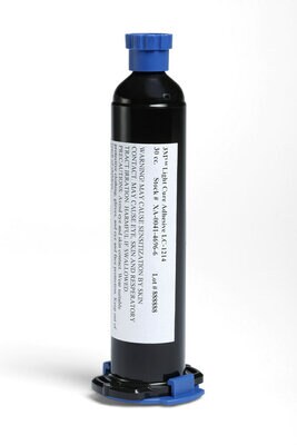 3M(TM) Light Cure Adhesive LC1214 syringe standing on end