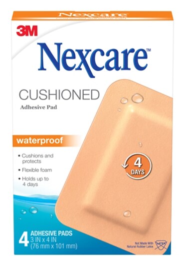 Nexcare(TM) Absolute Waterproof Adhesive Pad, 4-count