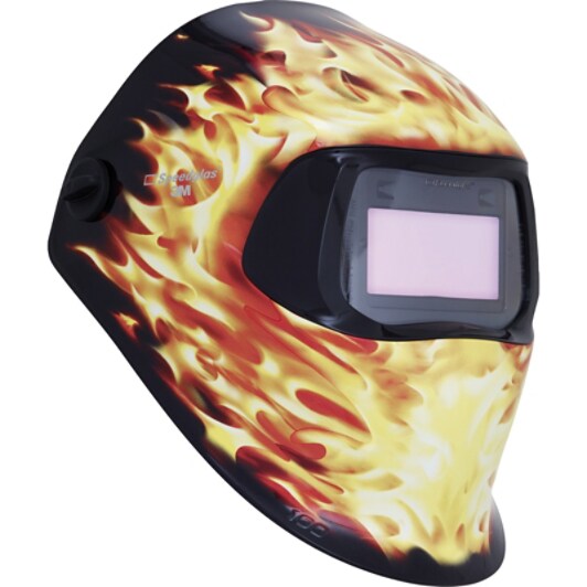 Speedglas 100 Welding Shield Blaze - turned