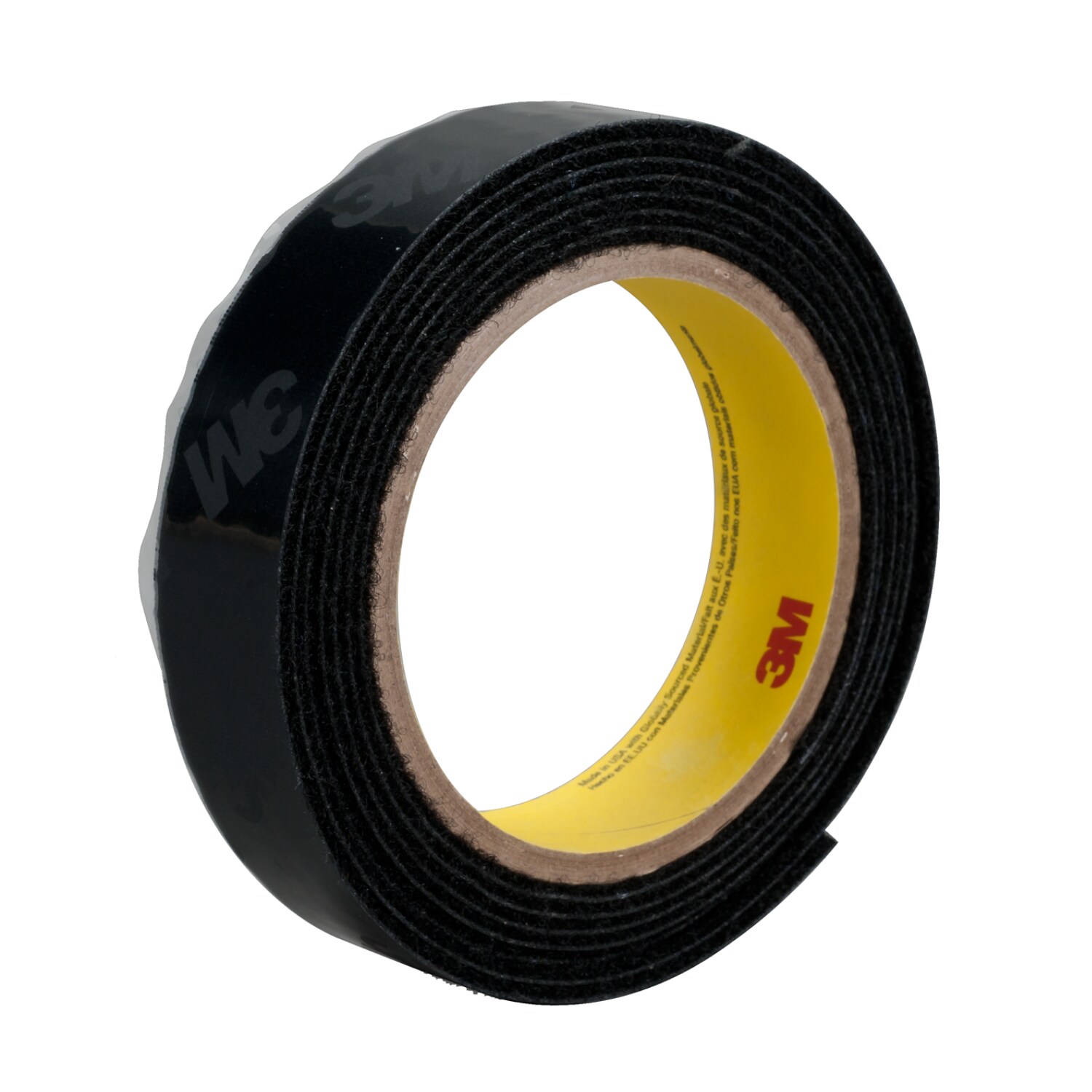 3M™ Fastener SJ3571 Loop S030 Black, 1 in x 50 yd, 0.15 in engaged thickness, Bulk