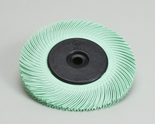 3M(TM) Radial Bristle Brush T-C 6 Inch Lt. Green