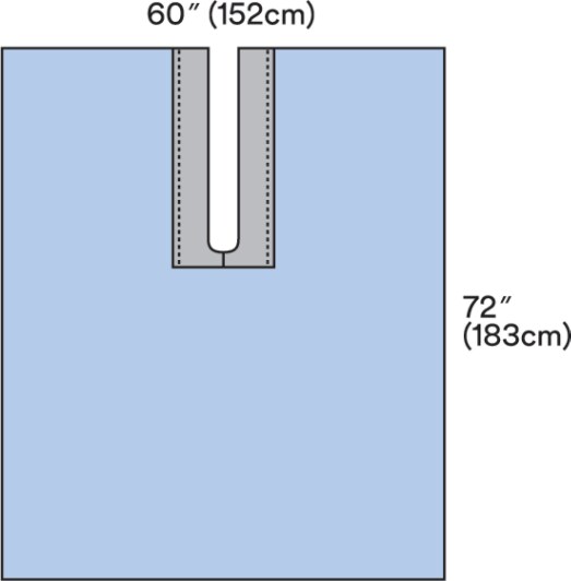 3M Steri-Drape Adhesive Split Sheet; U-slot aperture, Illus 9043