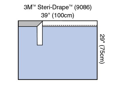 Adhesive Towel Drape 3M Absorbent impervious material Illus 9086