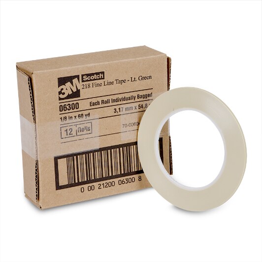 Scotch® Fine Line Tape 218, 06300, 1/8 in x 60 yd, 12 per case