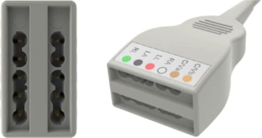ECG Cables, 10-Lead Yoke (5+5), Universal Din, YMC10PH55