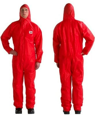 3M Protective Coverall 4515 Front Product Shot Red