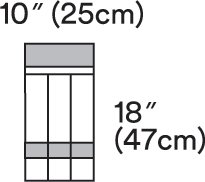 Instrument Pouch Clr Plastic 2 Adh Strip 2 Compartmnt Illus 1018