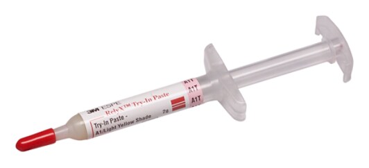 RelyX Try-In Paste Syringe - A1/Light Yellow, 7614A1T