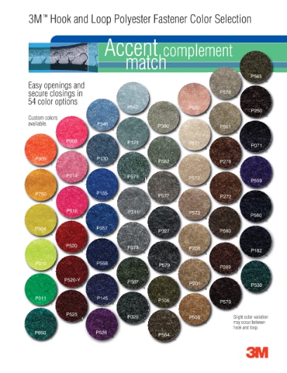 3M Hook and Loop Polyester Fastener Color Selection