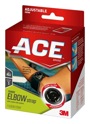 ACE(TM) Brand Tennis Elbow Strap with Custom Dial System, Adjustable