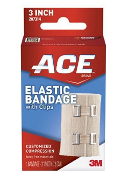 ACE(TM) Brand Elastic Bandage with Clips, 3 inch roll