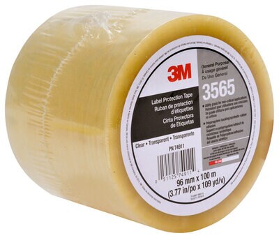 3M (TM) Label Protection Tape 3565 Clear, 96 mm x 100 m