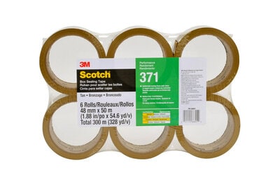 Scotch(R) Performance Box Sealing Tape 371 Tan