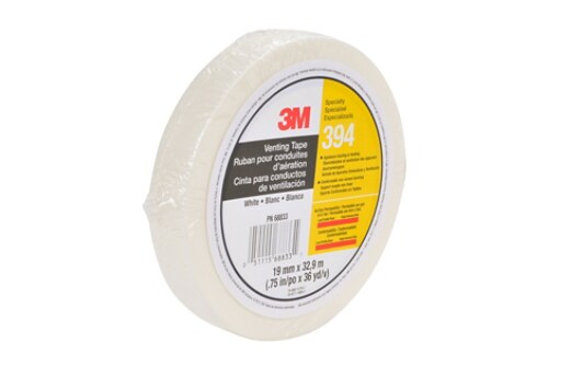 3M(TM) Venting Tape 394 IW White, 3/4 in x 36 yd