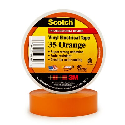 3M(TM) Scotch(R) Vinyl Electrical Tape 35, new packaging, Orange