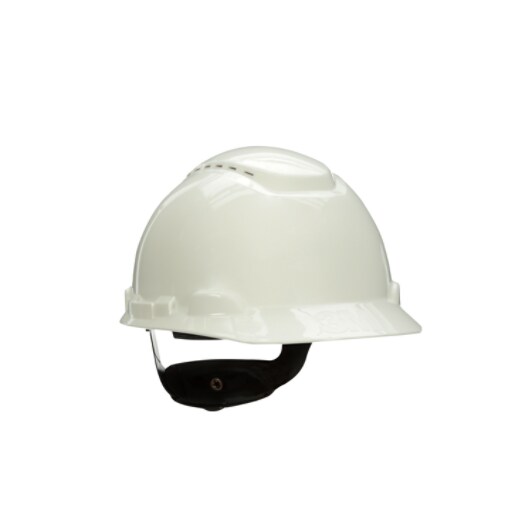 3M(TM) Hard Hat, Vented White 4-Point Ratchet Suspension H-701V