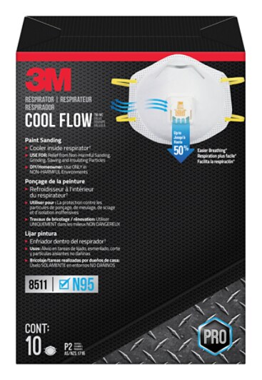 8511HB1 3M(TM) Sanding and Fiberglass Respirator