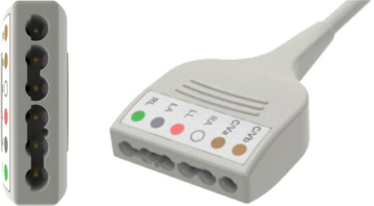 ECG Cables, 6-Lead, Universal Din, YMC6MT