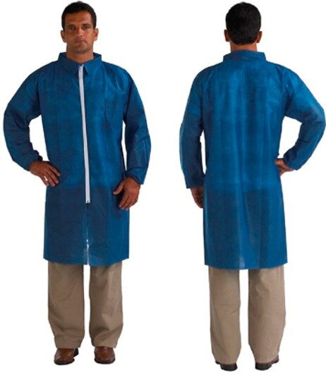 3M Protective Lab Coat 4400 Blue Front View