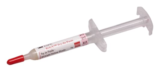 RelyX Try-In Paste Syringe - A1/Light Yellow, 7614A1T