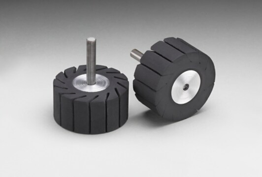 3M(TM) Rubber Slotted Expander Wheel 77720, 2"x1" 1/4 dia Shank