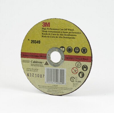 3M(TM) High Performance CO Wheel 20349, 6 inx0.045 inx7/8 in