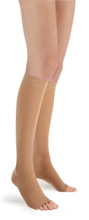FUTURO(TM) Therapeutic Open Toe Knee Length Stockings, Beige