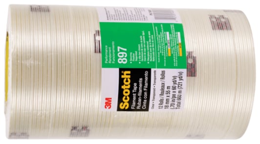 Scotch(R) Filament Tape 897 Clear, 18 mm x 55 m