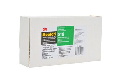 3M(TM)  Marking and Identification Tags 818 Yellow, 1 in x 4 in