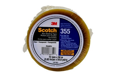 Scotch(R) High Performance Sealing Tape 355 Clear, 72 mm x 50 m