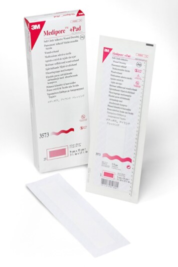 Medipore +Pad Soft Cloth Adhesive Wound Dressing 3573, white