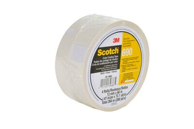 Scotch(R) Color Coding  Tape 690 White, 12 mm x 66 m